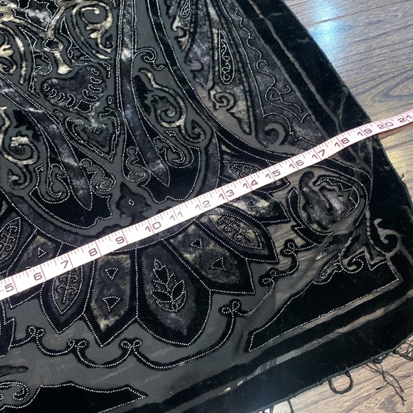 BLACK BOHO VELOUR SCARF🖤🕸️ - Picture 3 of 5